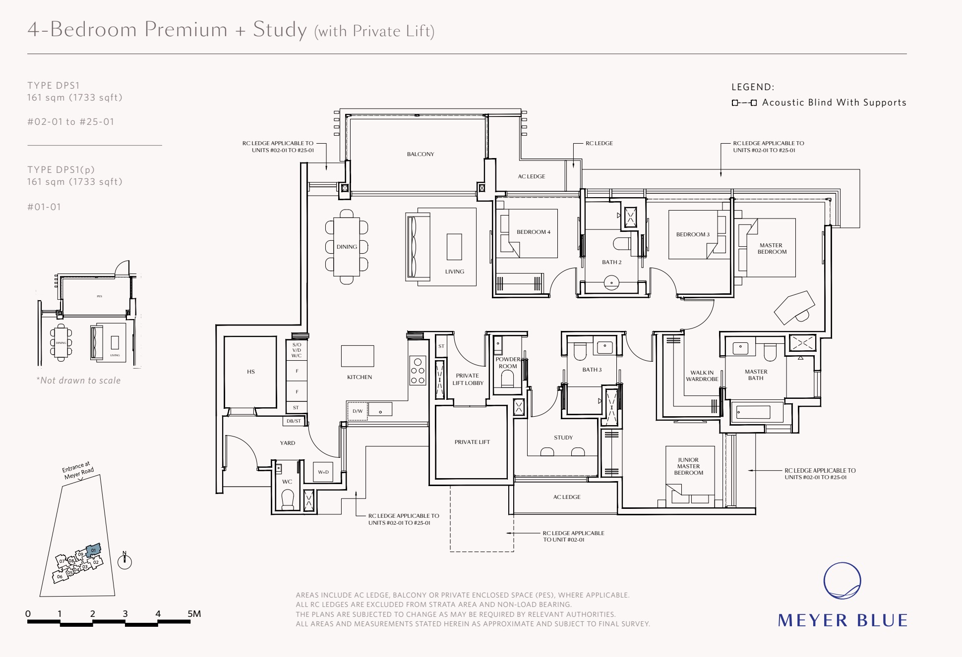 Meyer Blue Floor Plan 4BR Premium + Study