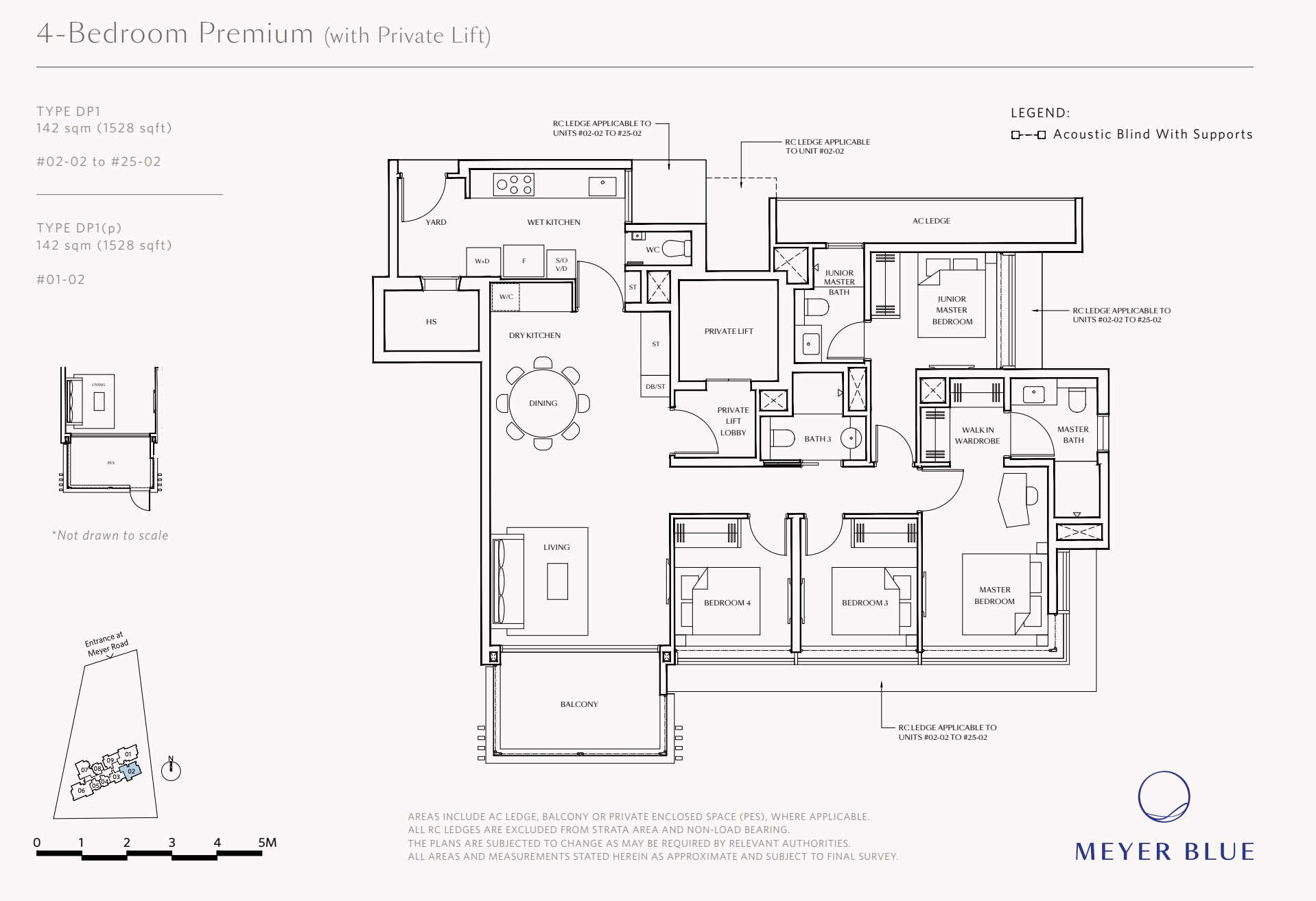 Meyer Blue Floor Plan 4BR Premium private lift