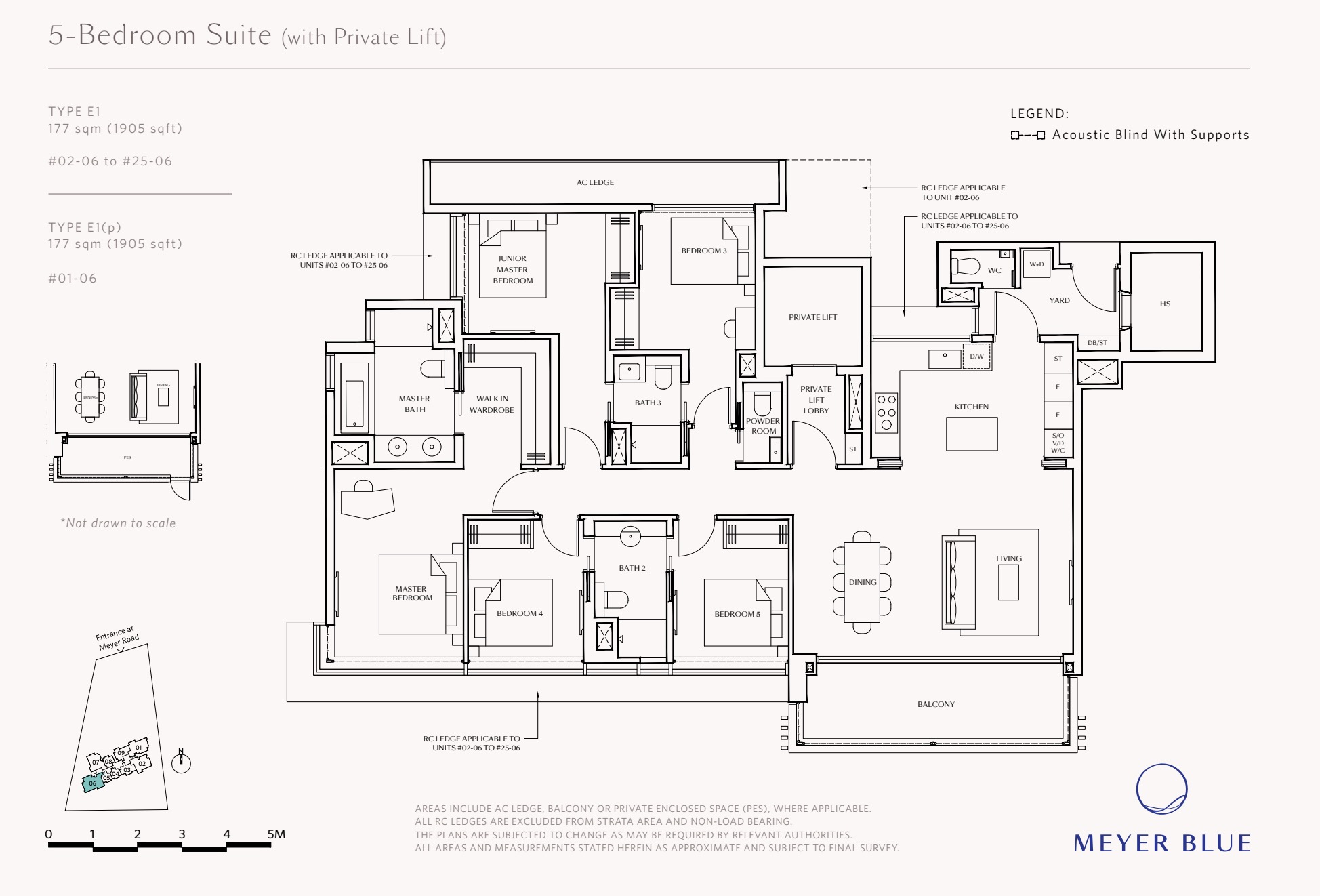 Meyer Blue Floor Plan 5BR Premium Suites