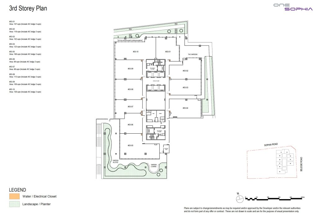 One Sophia Office Floor Plan - 3rd Storey