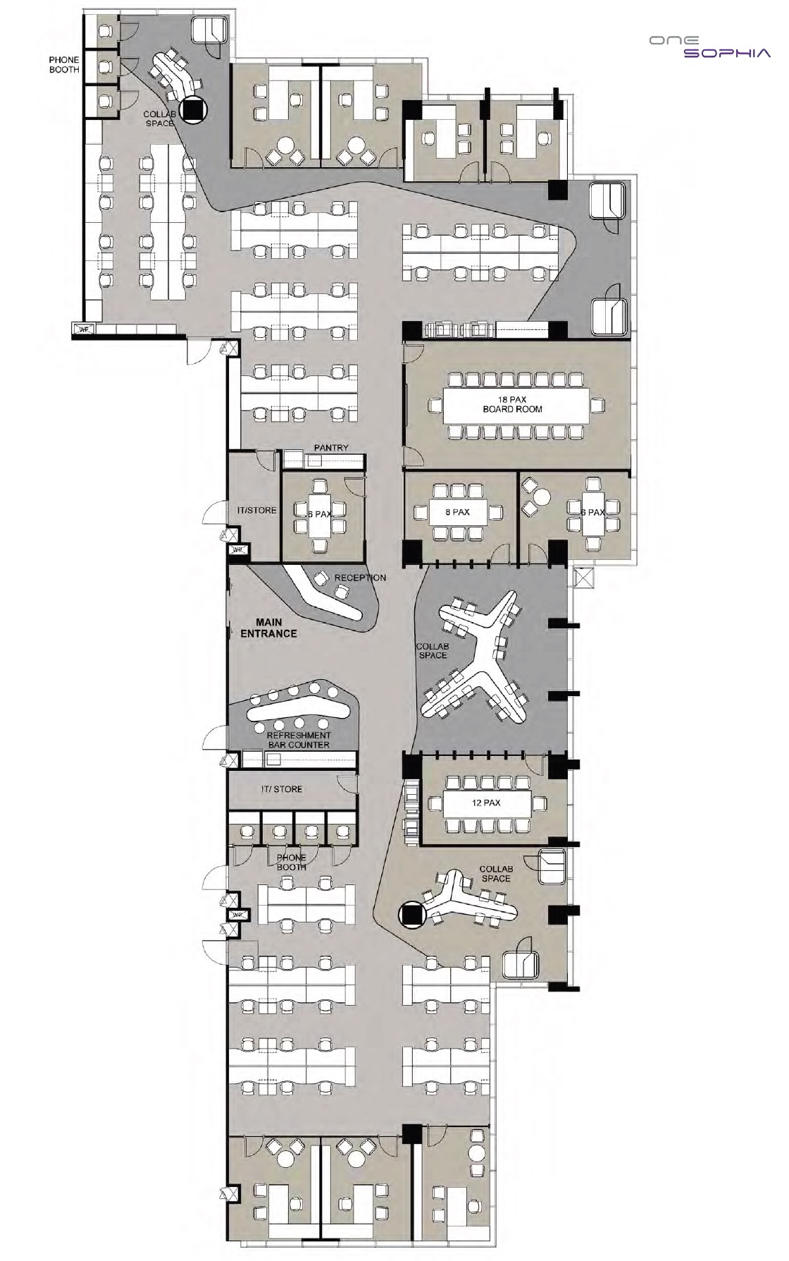 One Sophia Office Sample Layout - 11.01 to 05