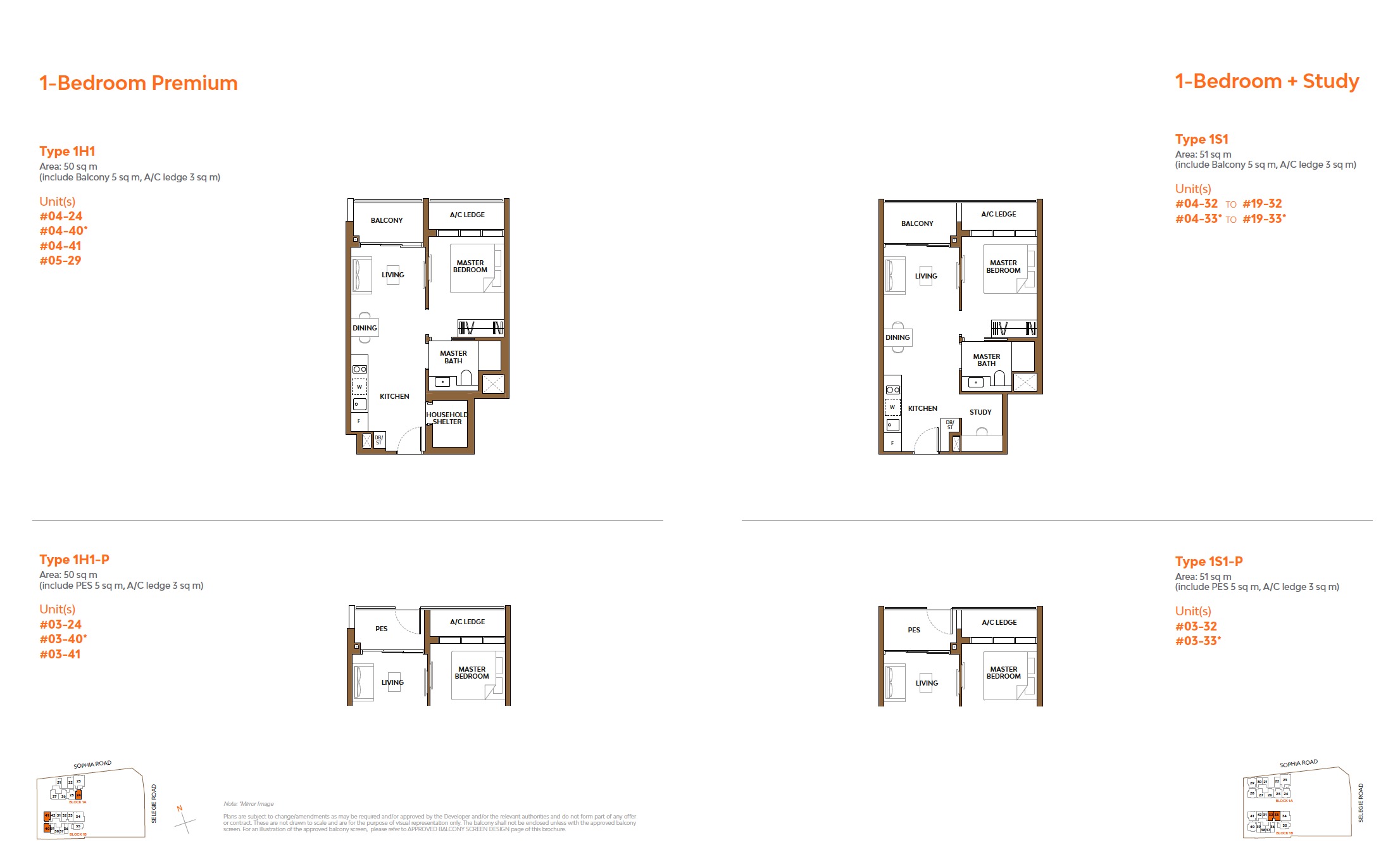 The Collective One Sophia – Floor Plan 1BR Premium