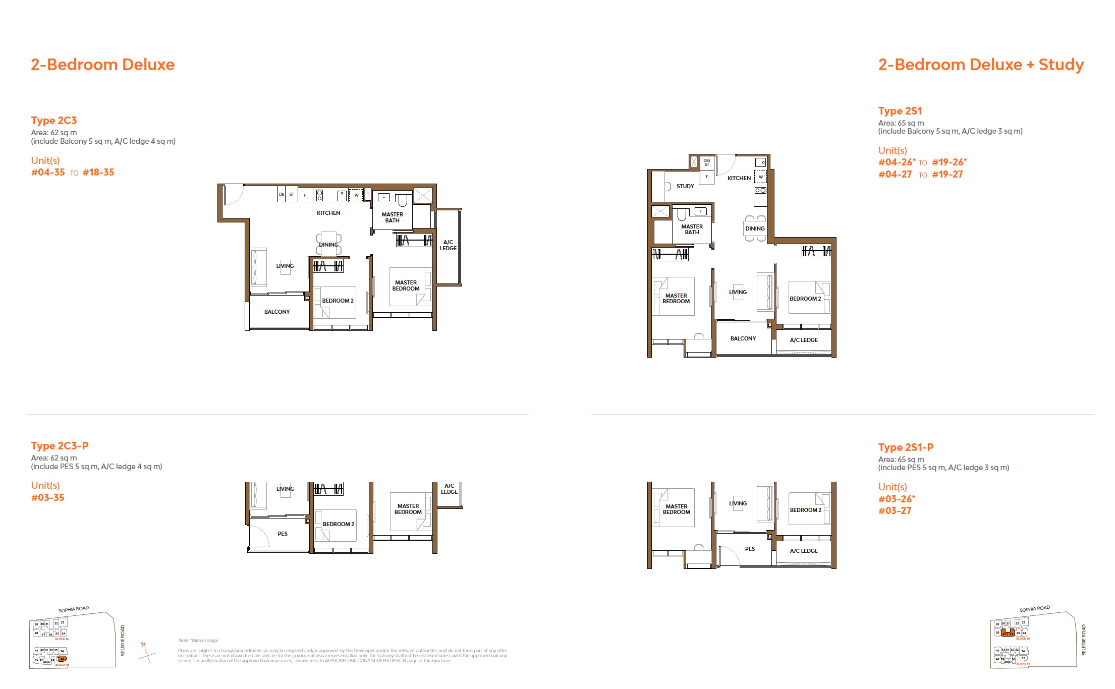 The Collective One Sophia – Floor Plan 2BR Deluxe 2