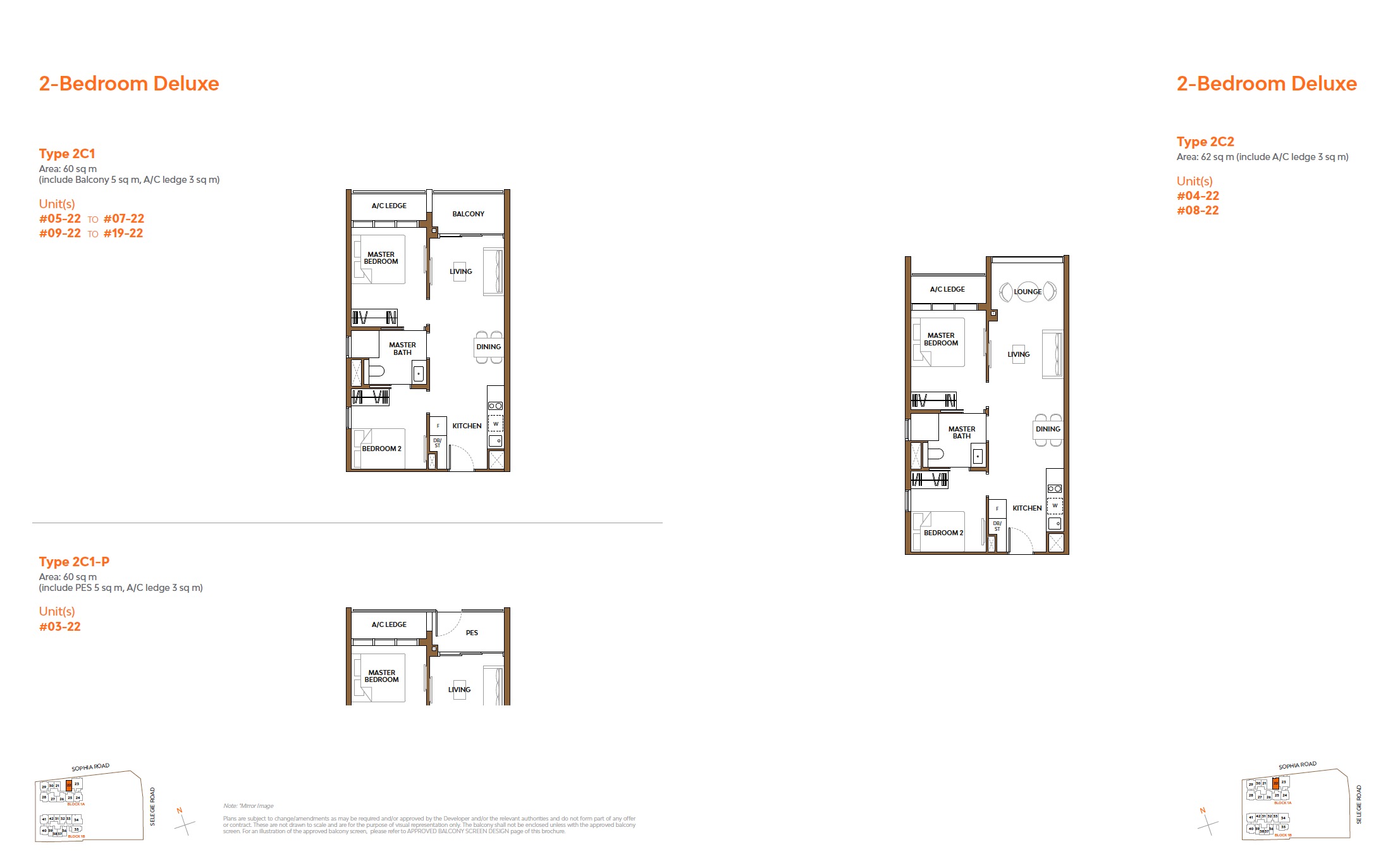 The Collective One Sophia – Floor Plan 2BR Deluxe