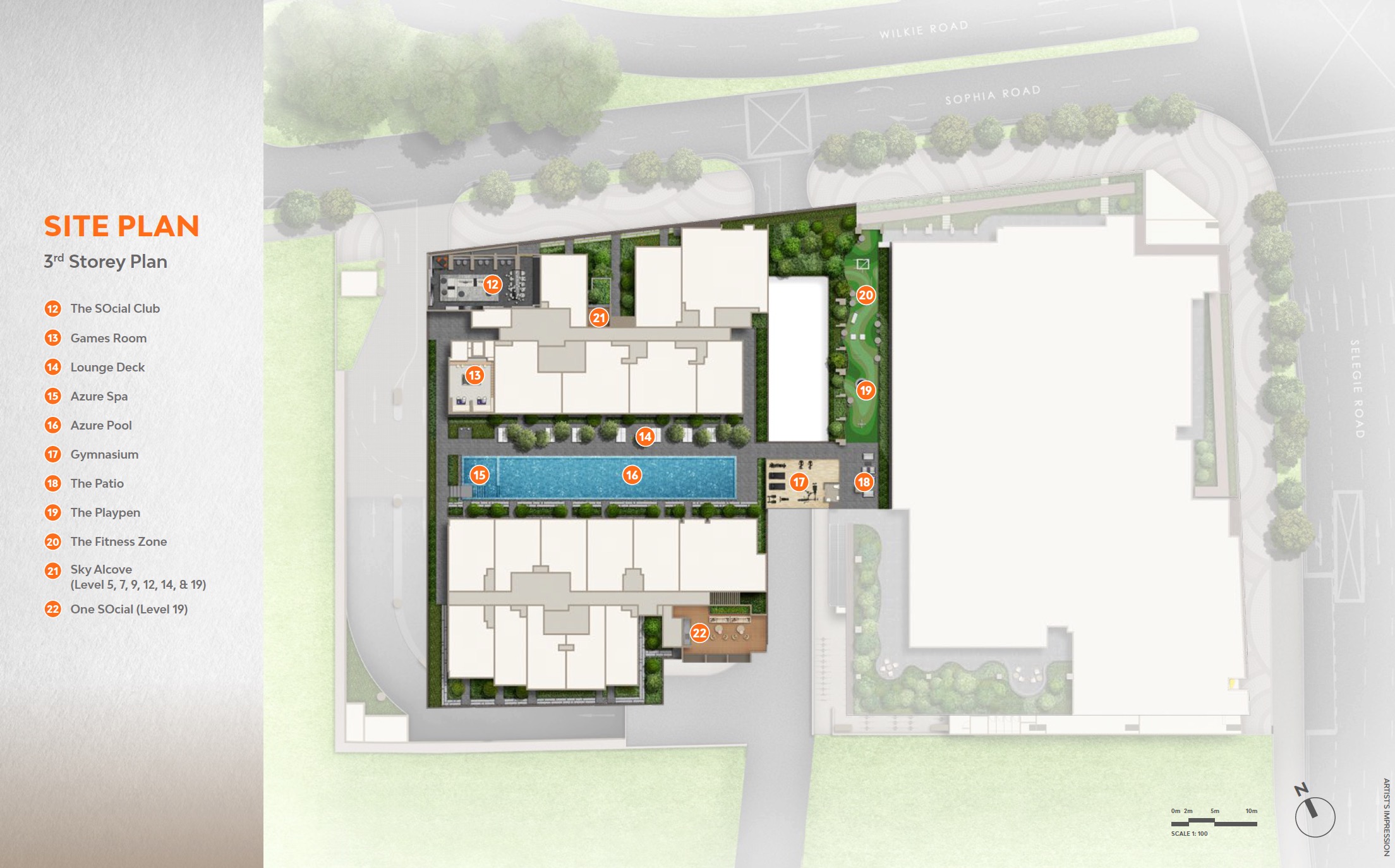 The Collective One Sophia – Site Plan 3rd Storey