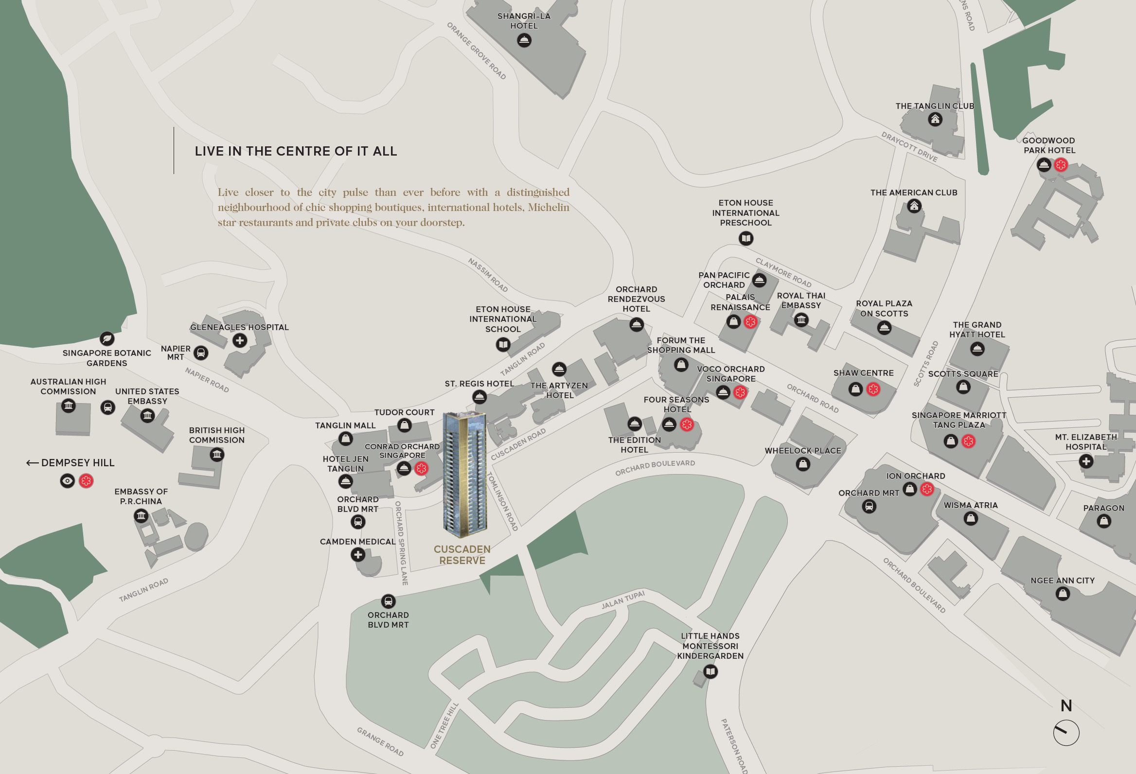 Cuscaden Reserve - Location Map