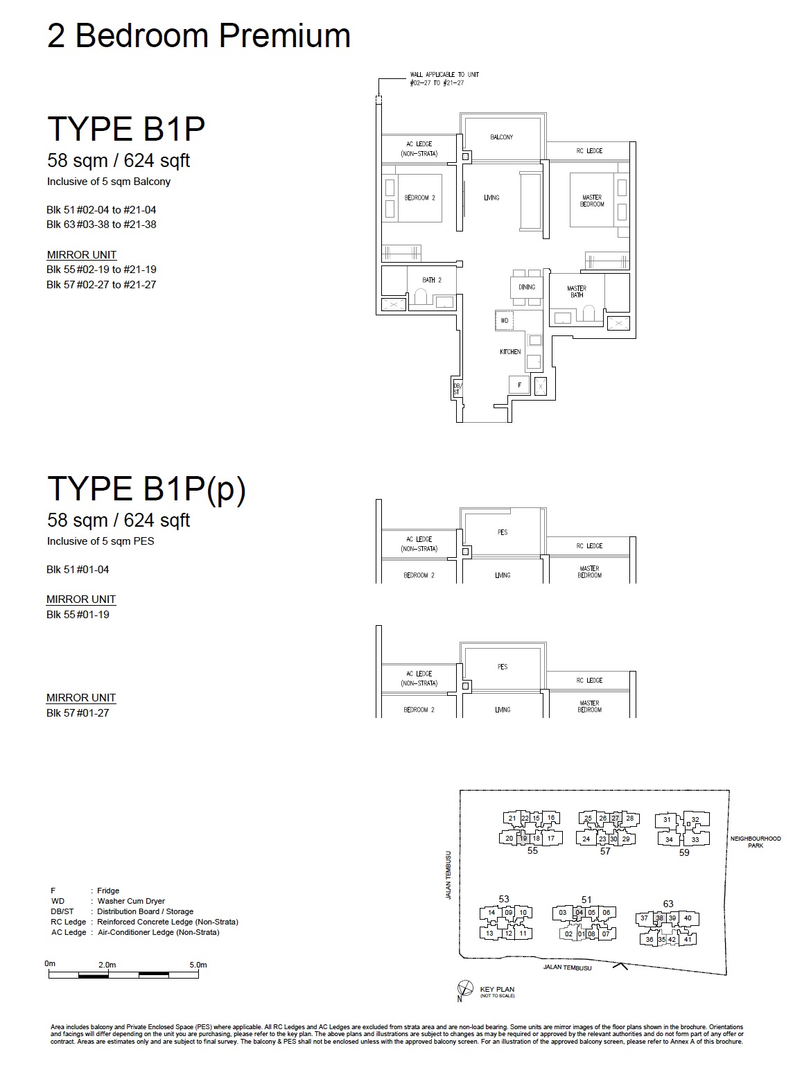 Emerald of Katong - Floor Plan 2BR Premium