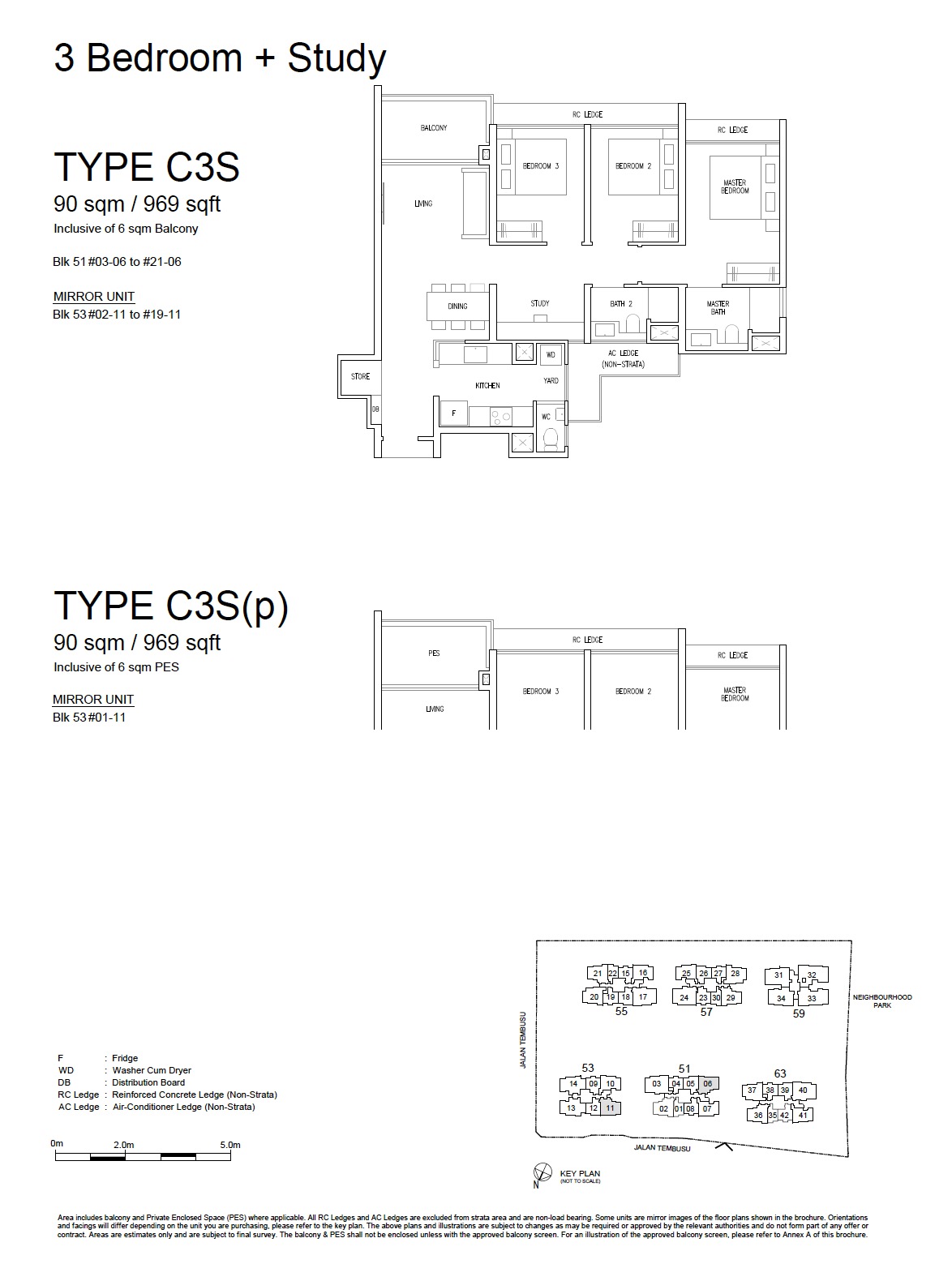 Emerald of Katong - Floor Plan 3BR C3S