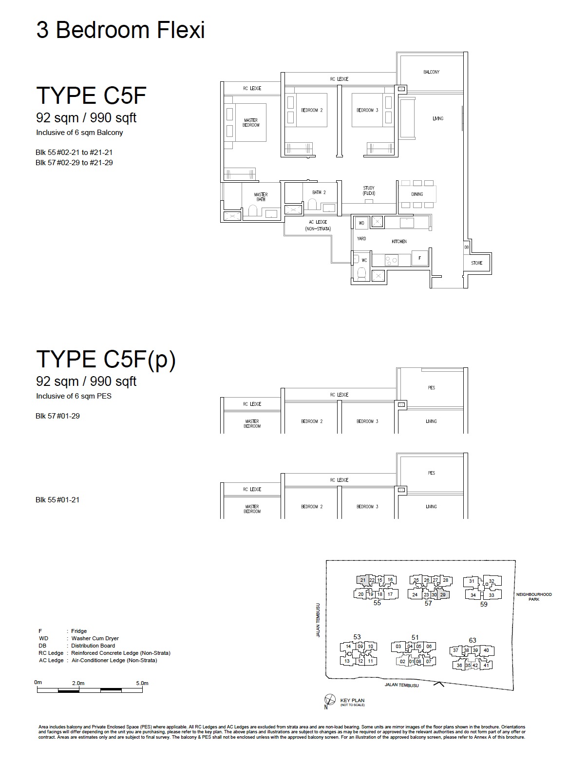 Emerald of Katong - Floor Plan 3BR Flexi C5F