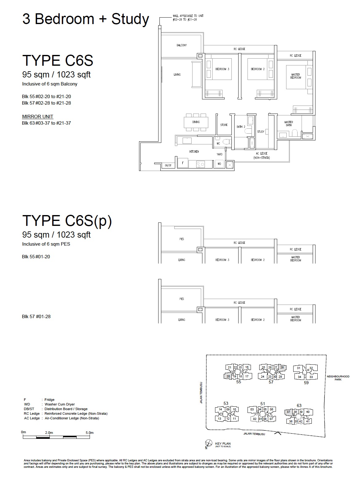 Emerald of Katong - Floor Plan 3BR+Study C6S