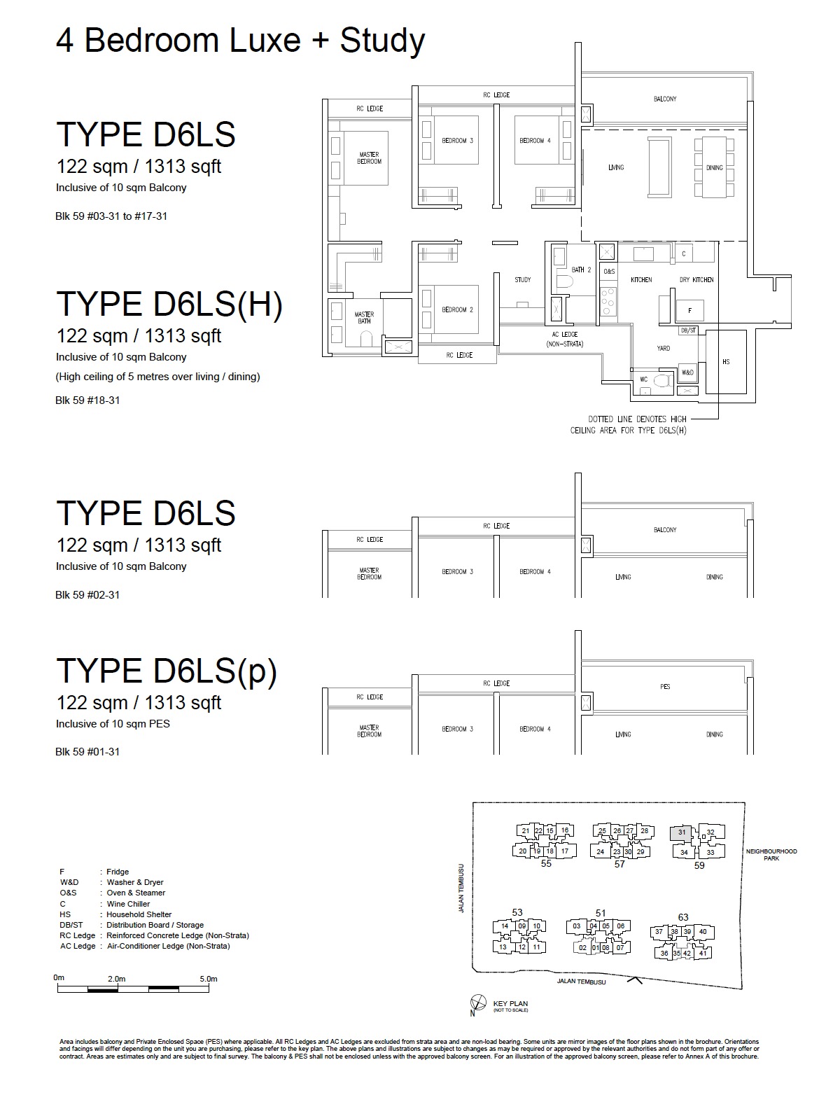 Emerald of Katong - Floor Plan 4BR Luxe D6LS