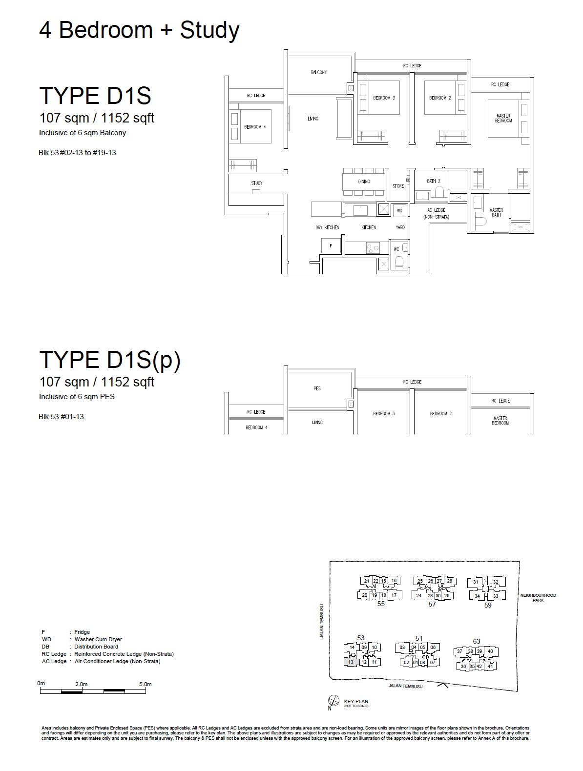 Emerald of Katong - Floor Plan 4BR+Study D1S