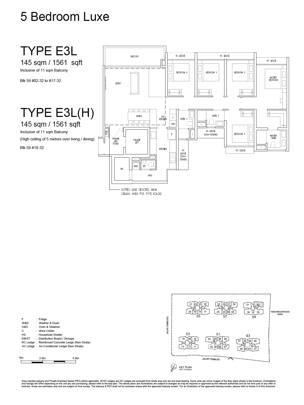 Emerald of Katong - Floor Plan 5BR Luxe E3L