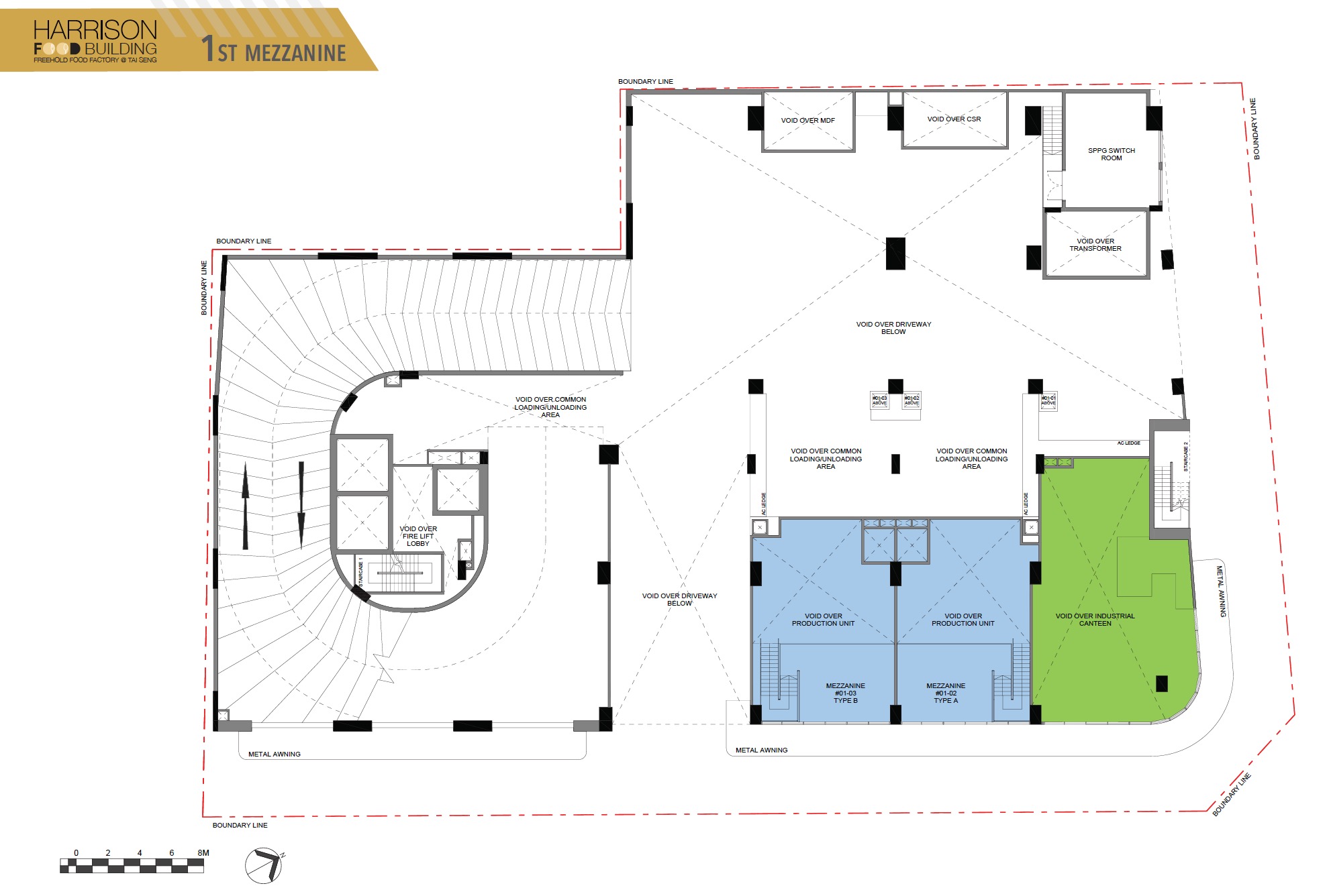 Harrison Food Factory – 1st Level Mezzanine Floor Plate