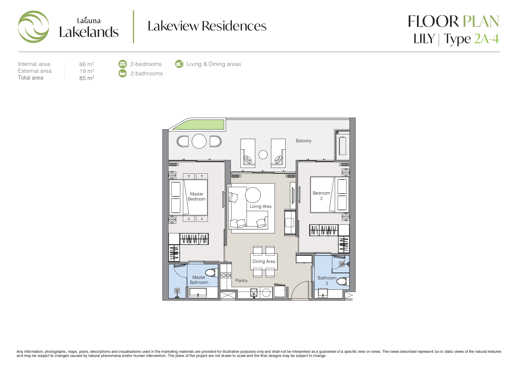 Lakeview Residences - Lily 2BR Type 2A-4