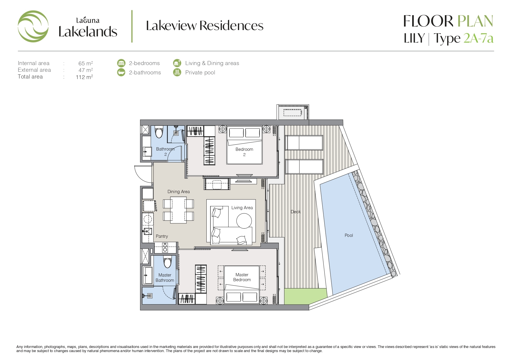 Lakeview Residences - Lily 2BR Type 2A-7a