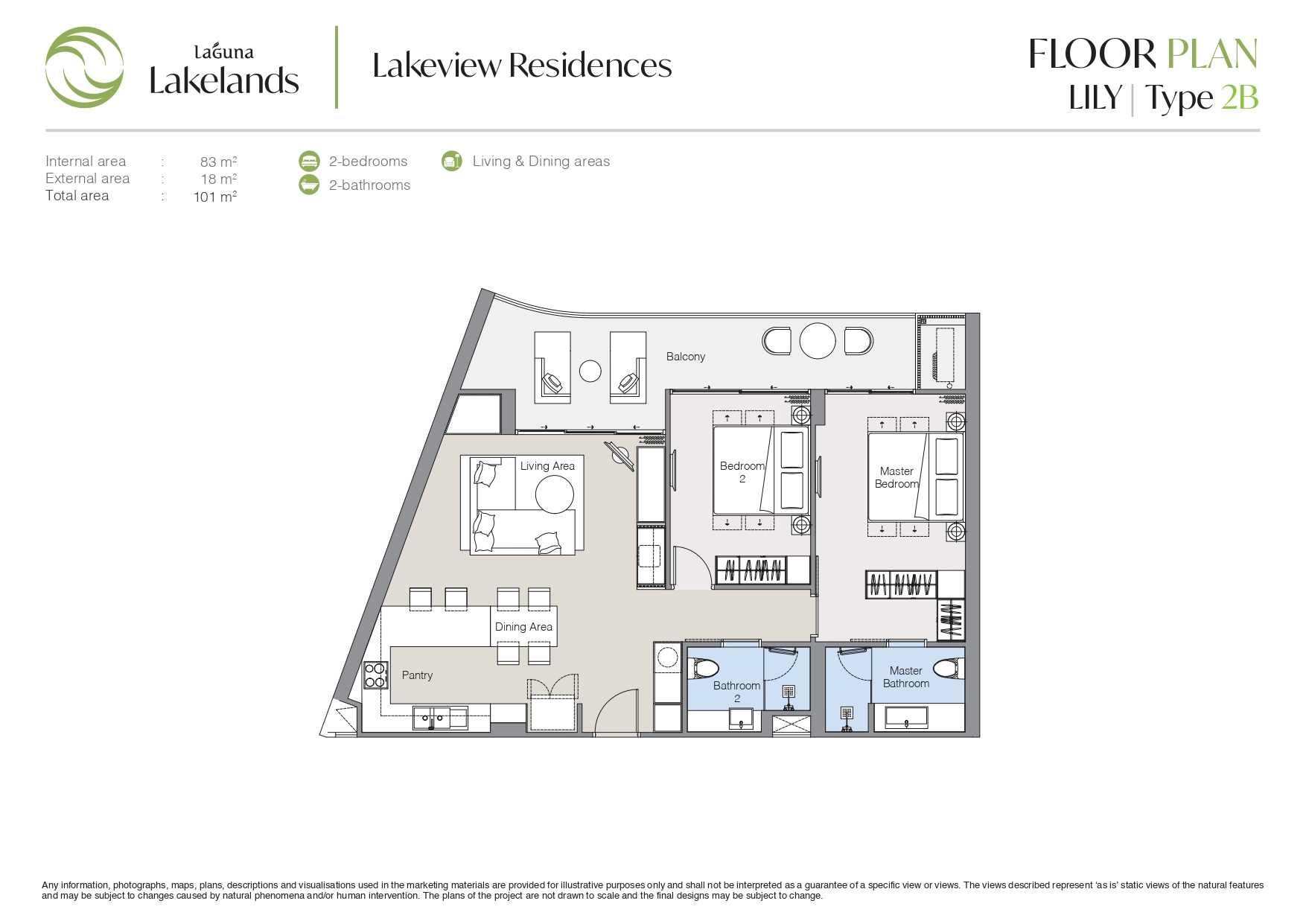 Lakeview Residences - Lily 2BR Type 2B