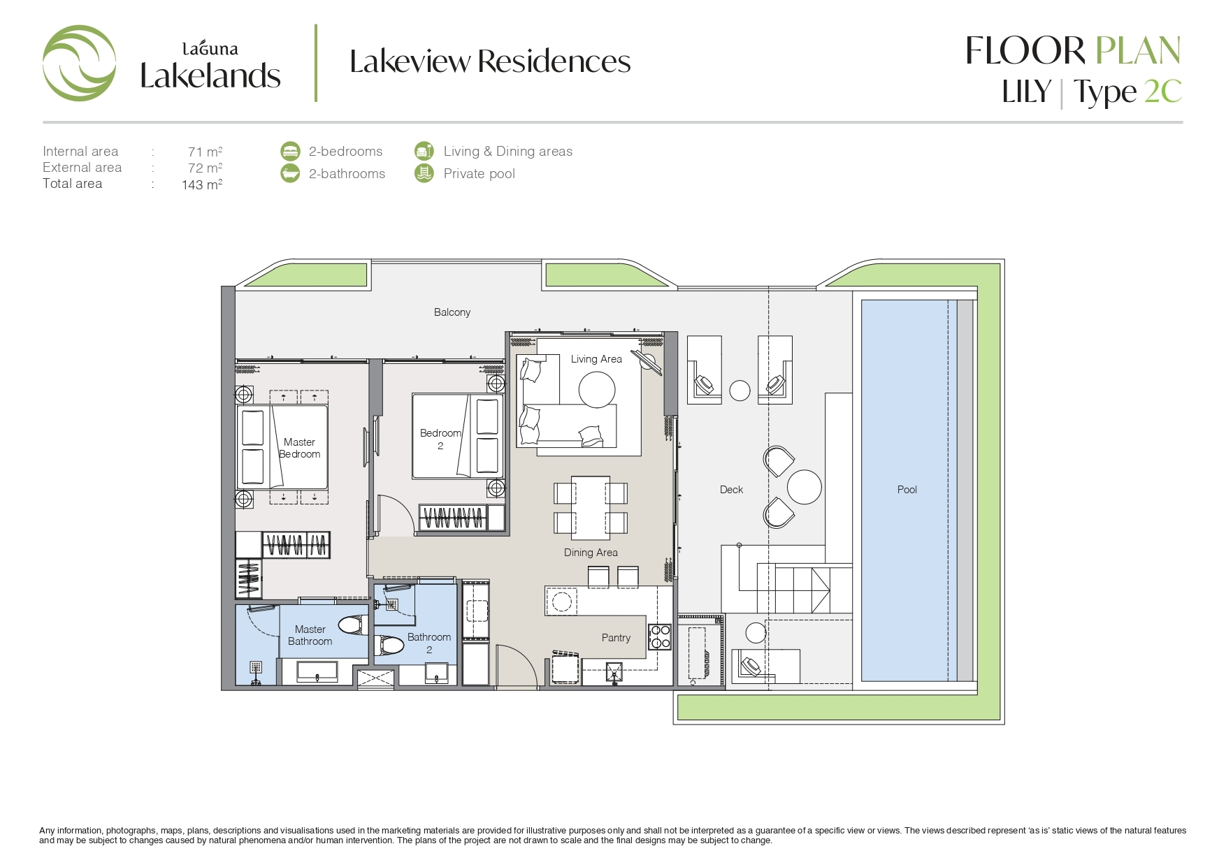 Lakeview Residences - Lily 2BR Type 2C