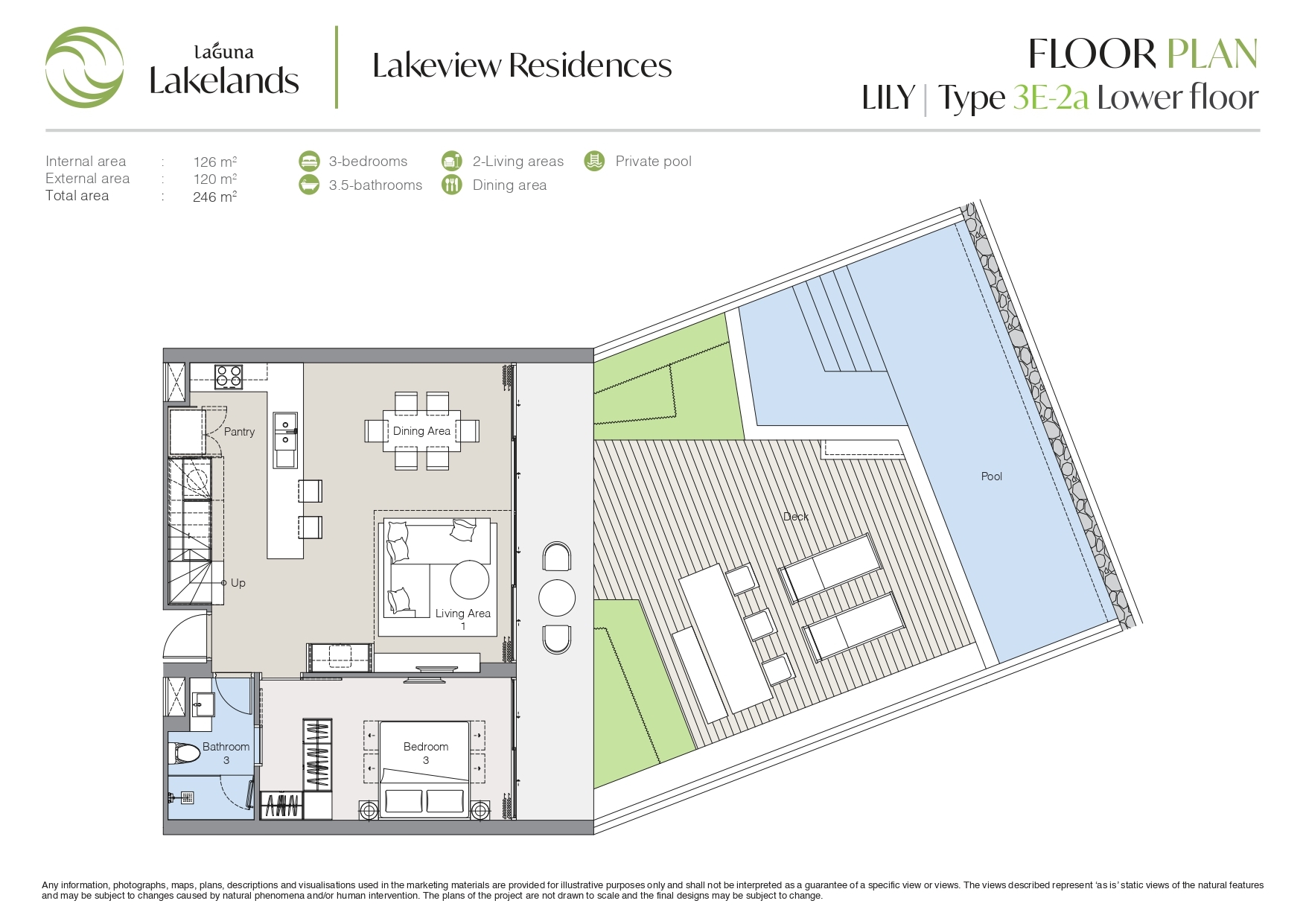 Lakeview Residences - Lily 3BR Type 3E-2a (lower)