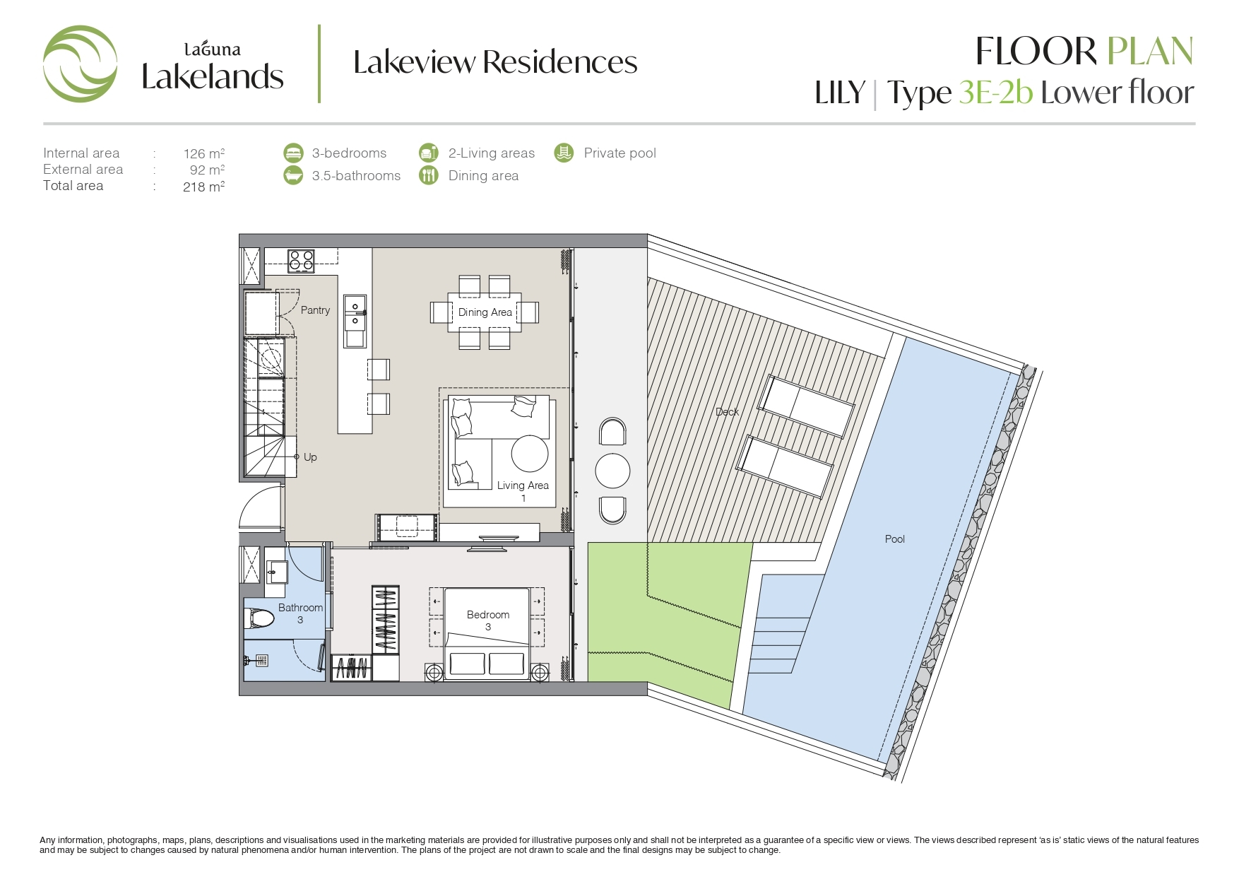 Lakeview Residences - Lily 3BR Type 3E-2b (lower)