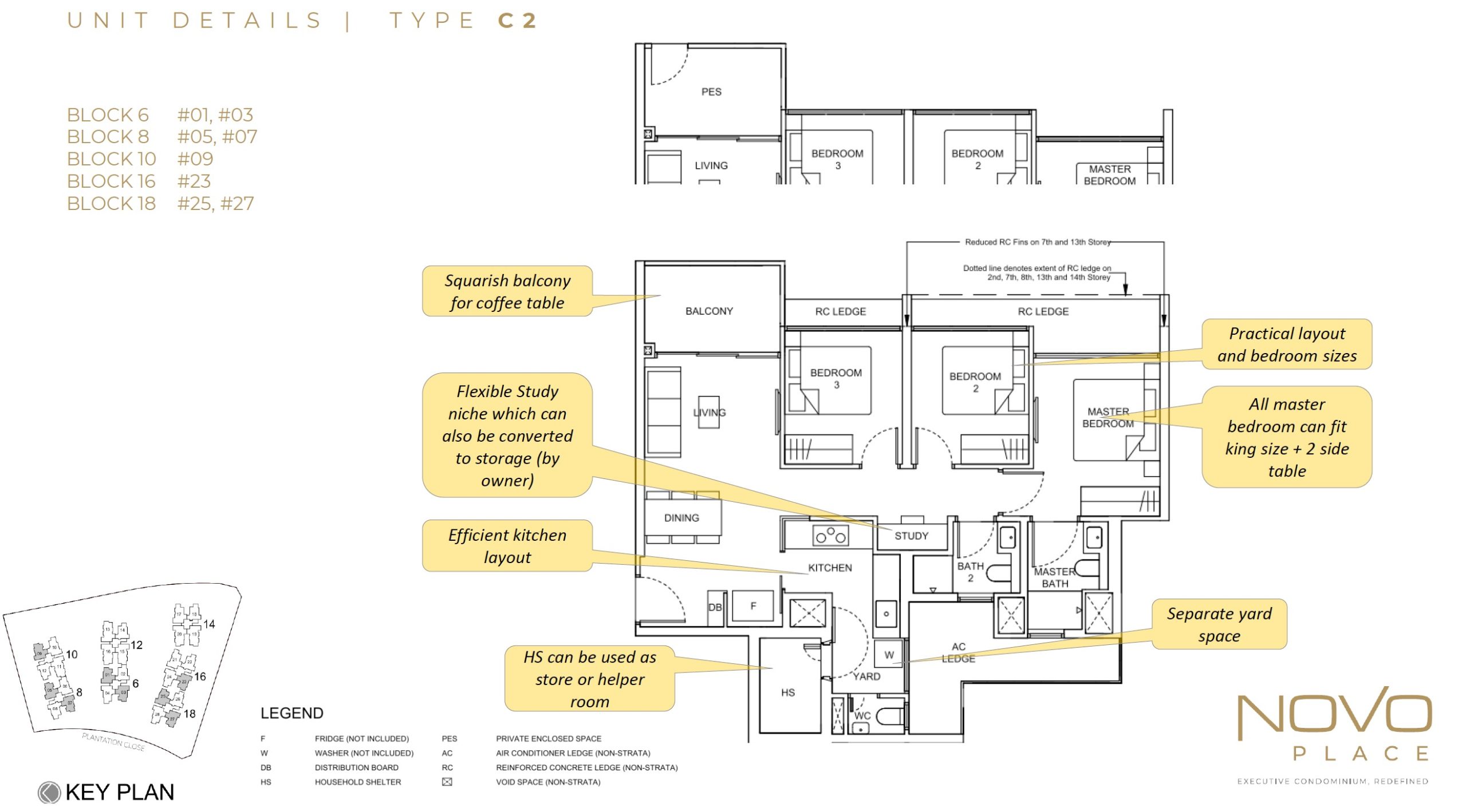 Novo Place Floor Plan 3BR Type C2