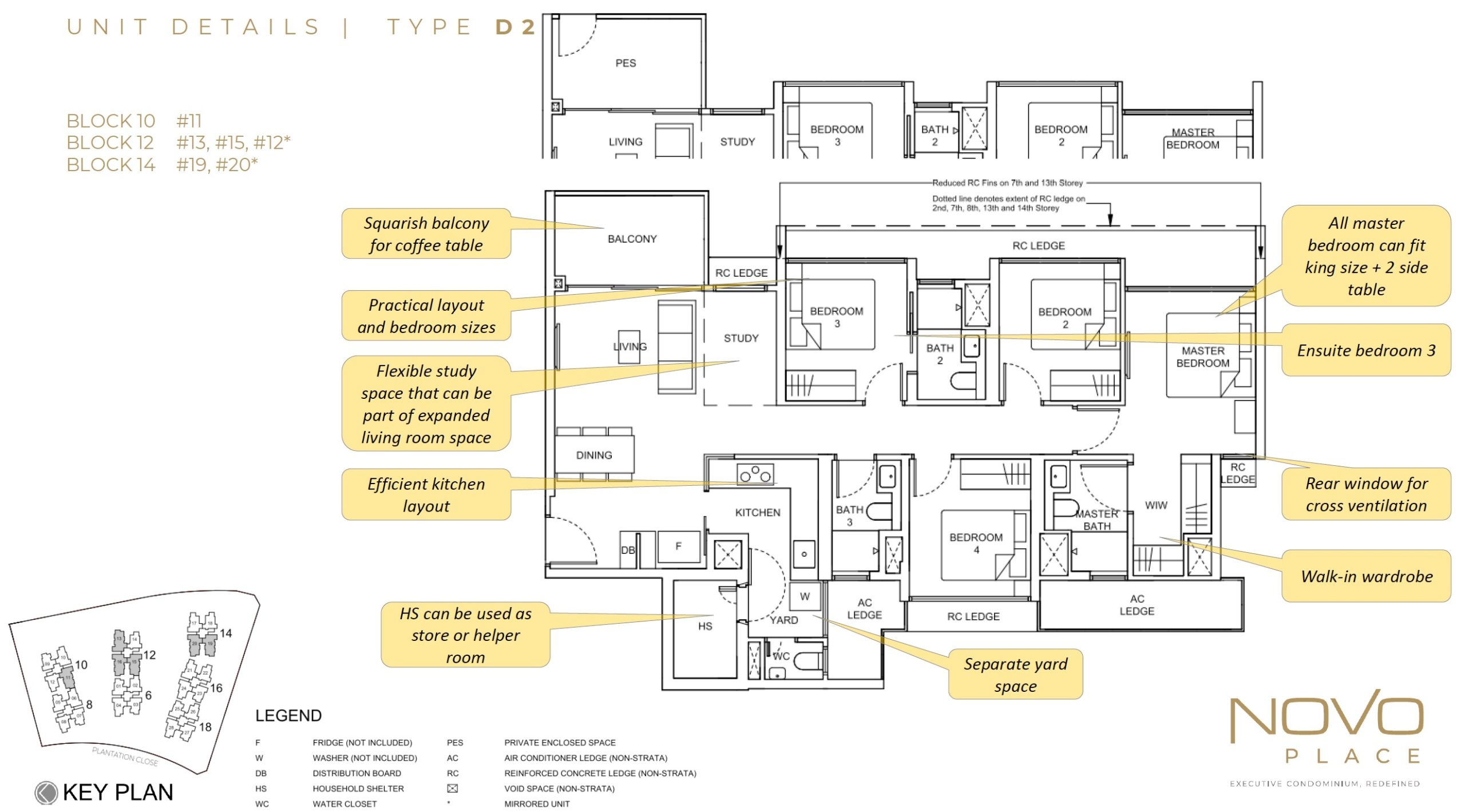 Novo Place Floor Plan 4BR Type D2