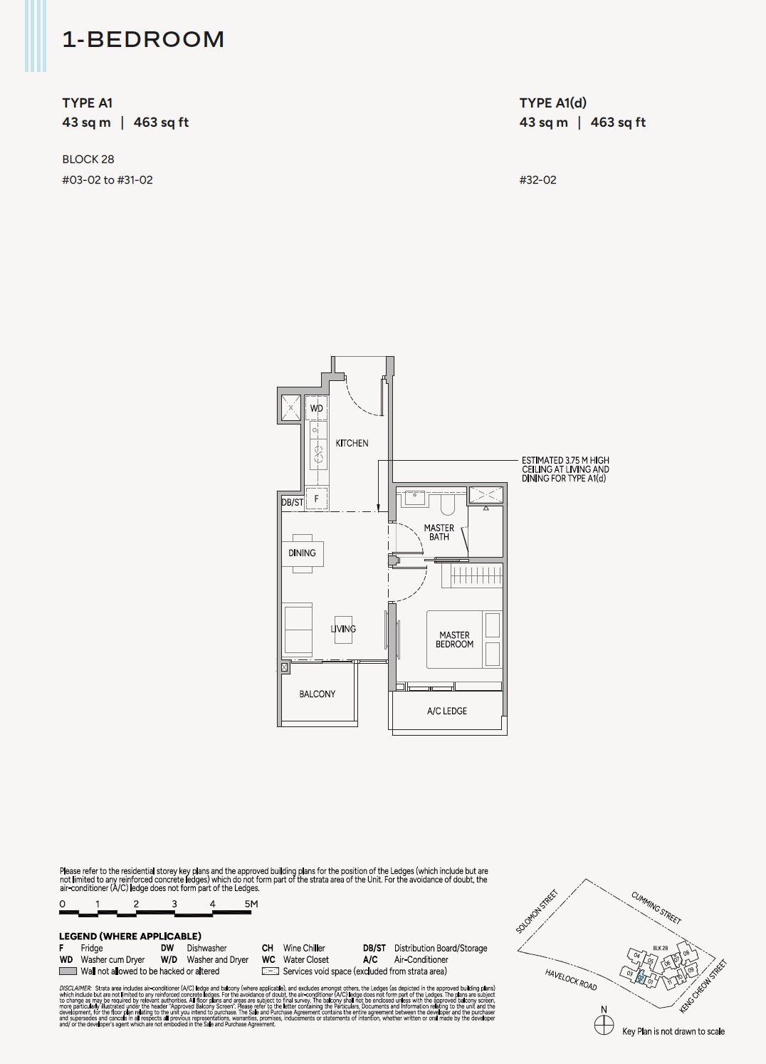 Union Square Floor Plan 1BR A1