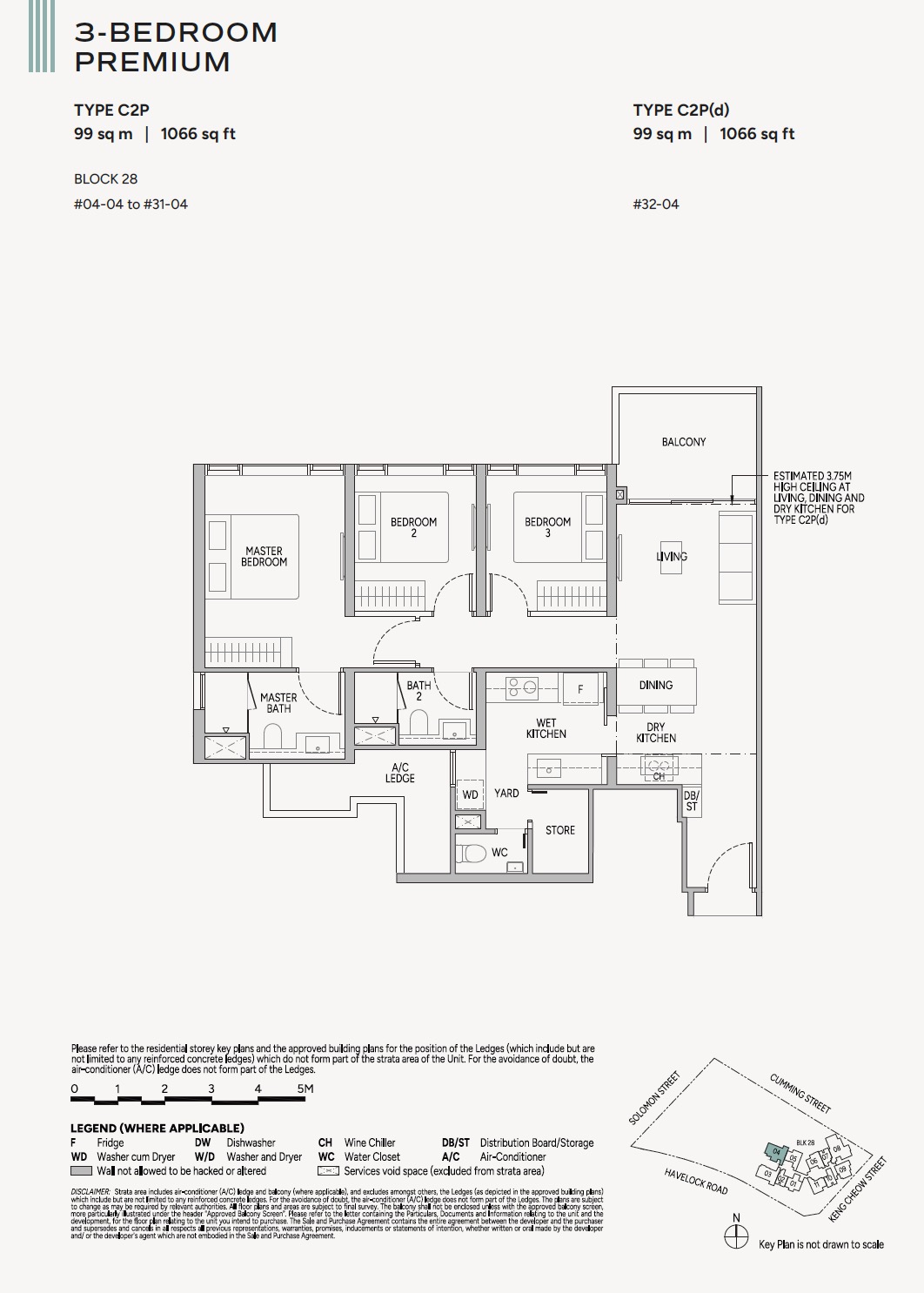 Union Square Floor Plan 3BR Premium C2P