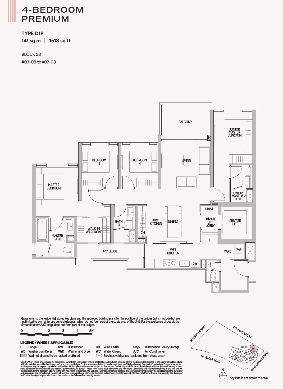 Union Square Floor Plan 4BR Premium D1P