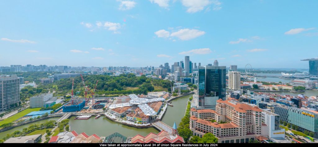 Union Square View to Singapore River and Marina Bay