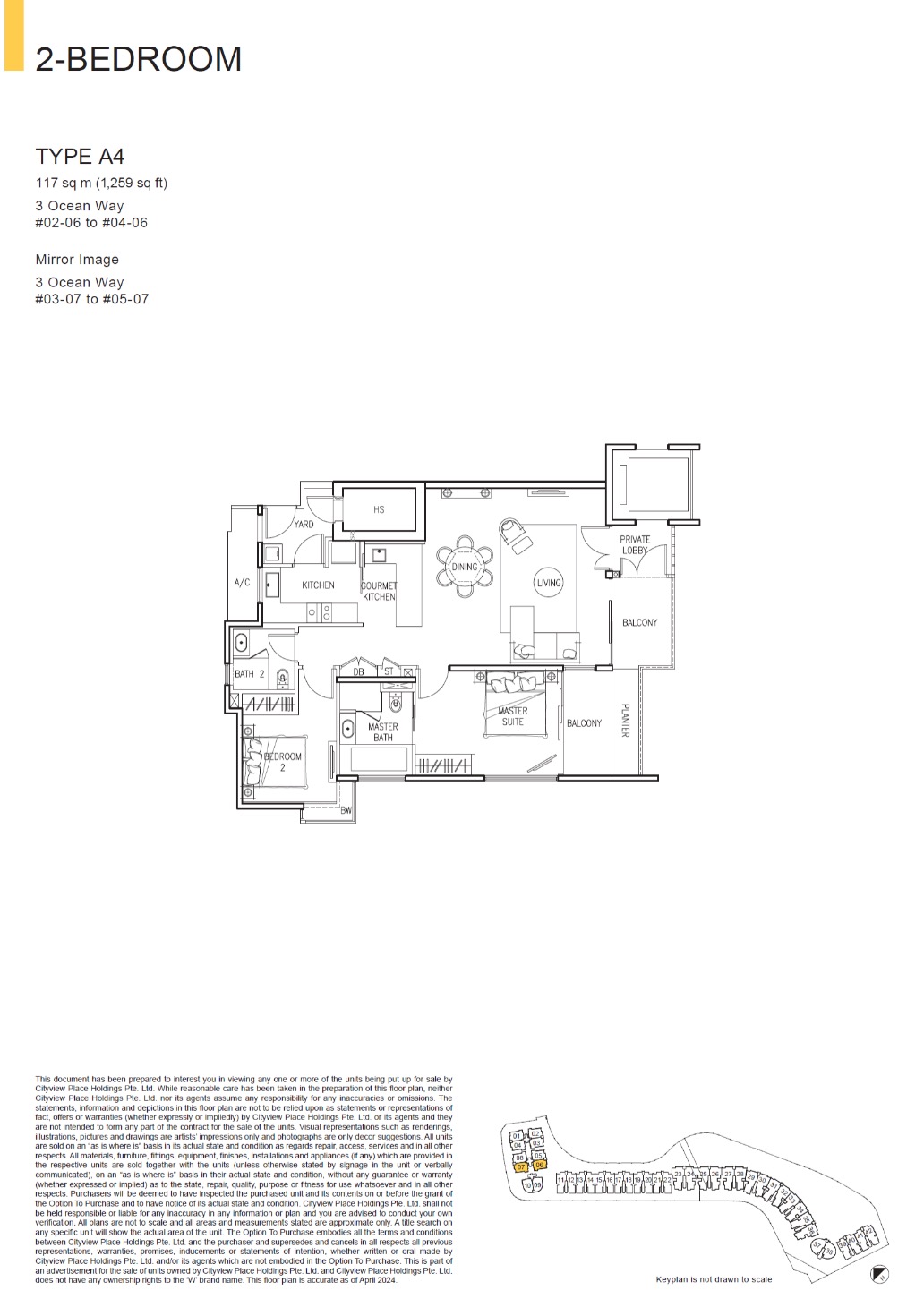 The Residences at W Sentosa CoveW residence 2BR A4 Floor Plan