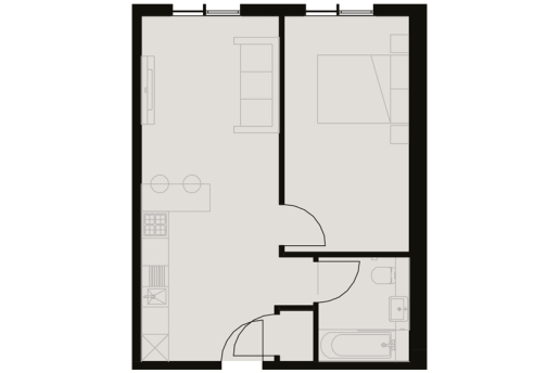 Typical One Bedroom Layout