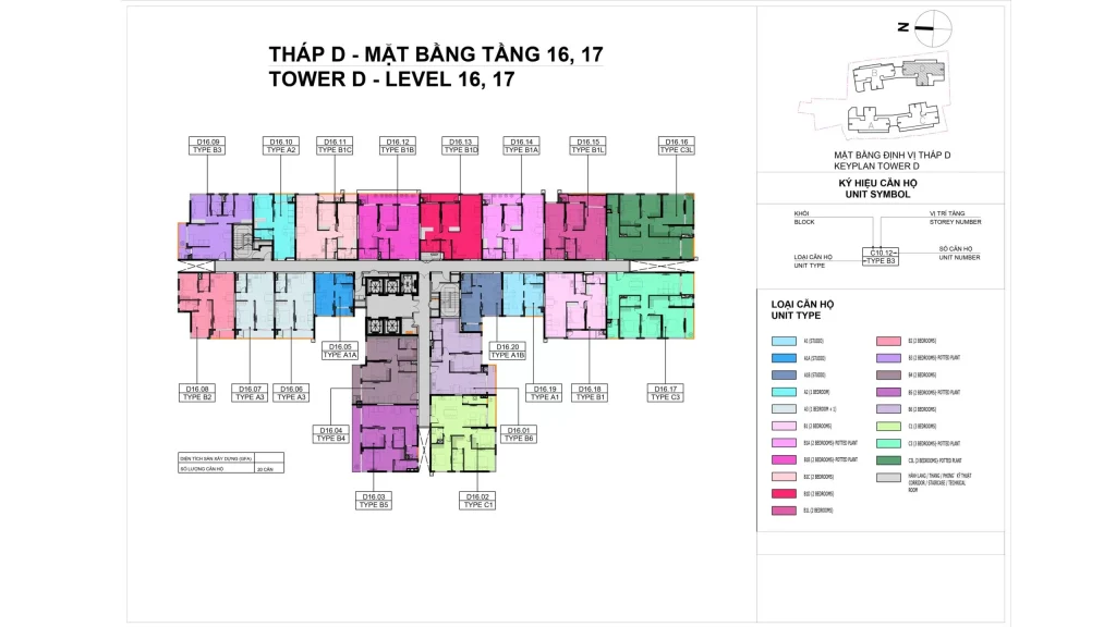 Elysian Site Plan Tower D – Level 16,17