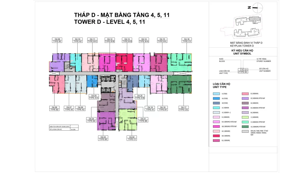 Elysian Site Plan Tower D – Level 4,5,11