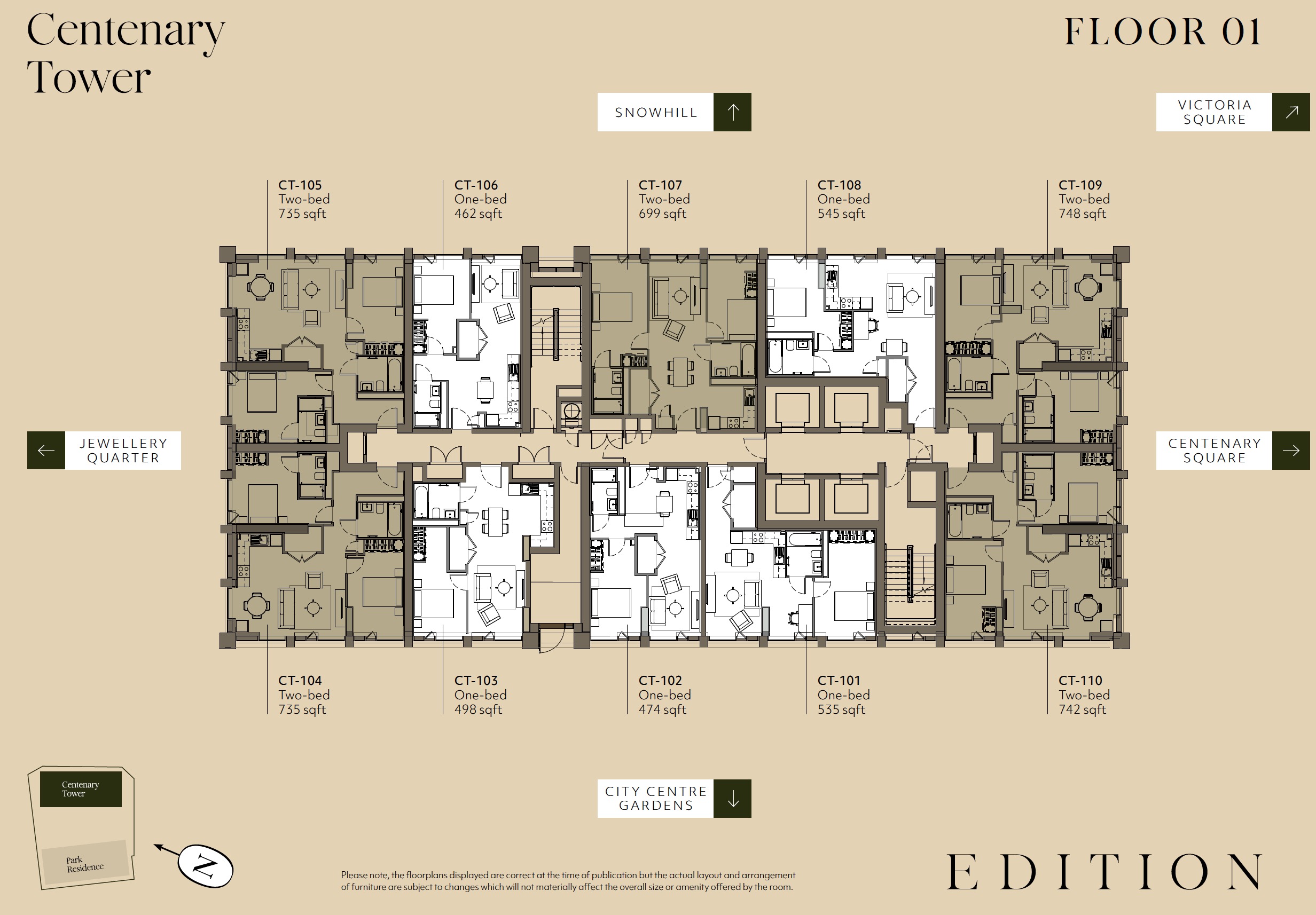 Edition Birmingham Centenary Tower – Floor Plate Level 01