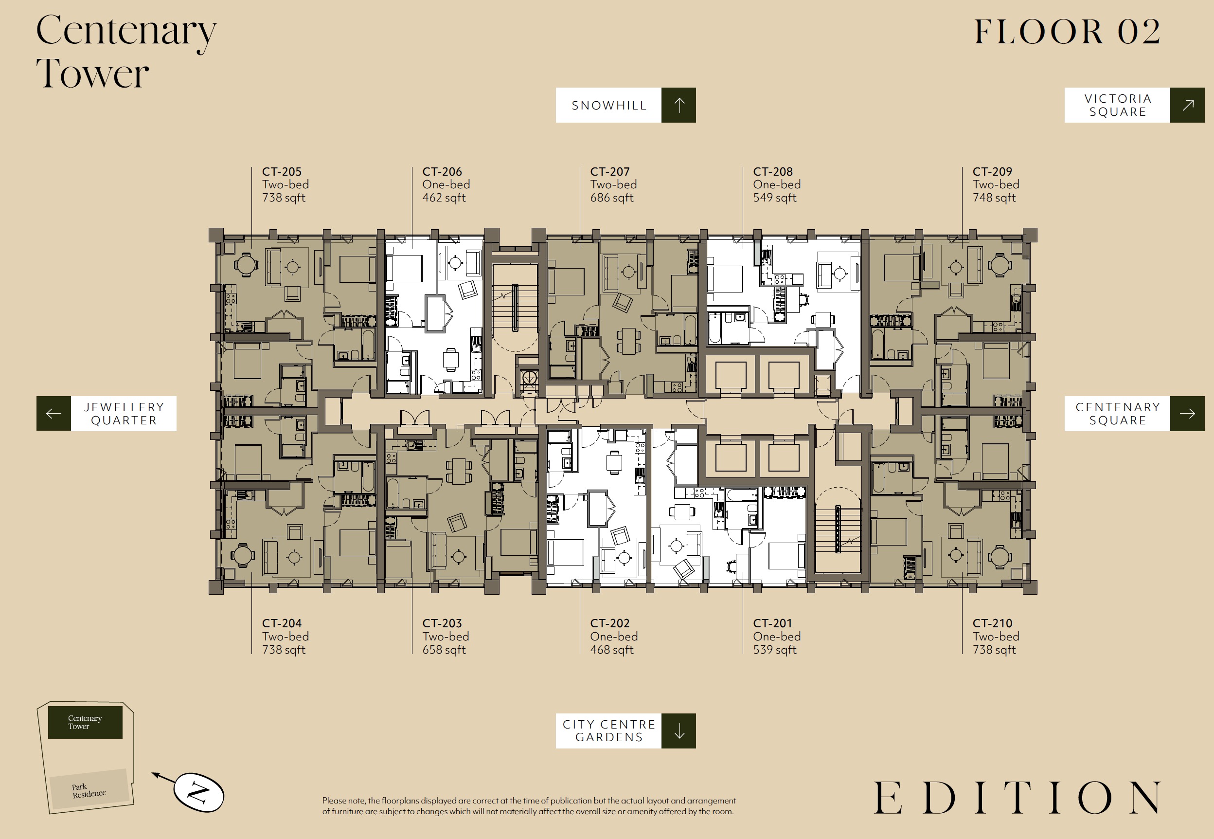 Edition Birmingham Centenary Tower – Floor Plate Level 02