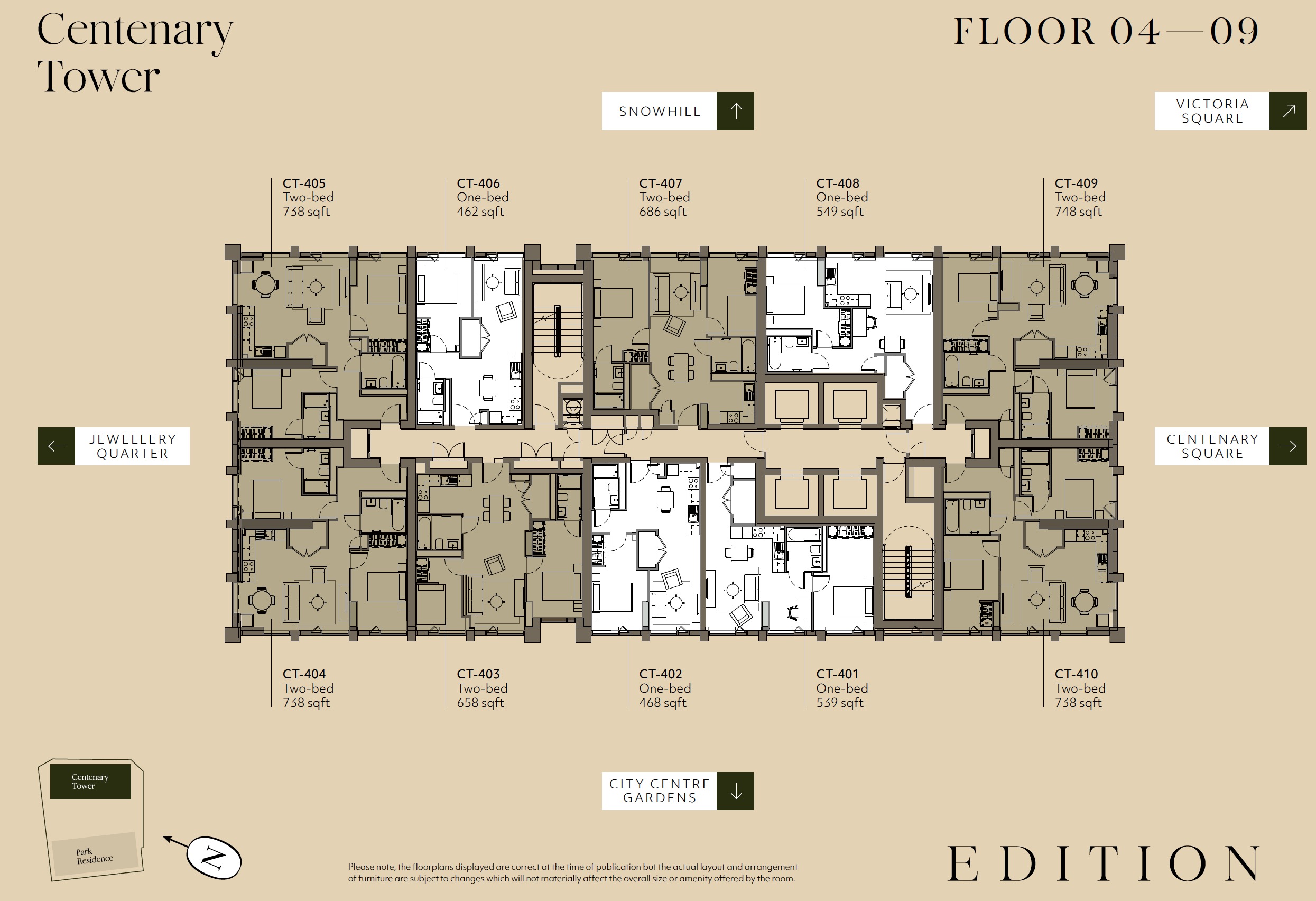 Edition Birmingham Centenary Tower – Floor Plate Level 04 09