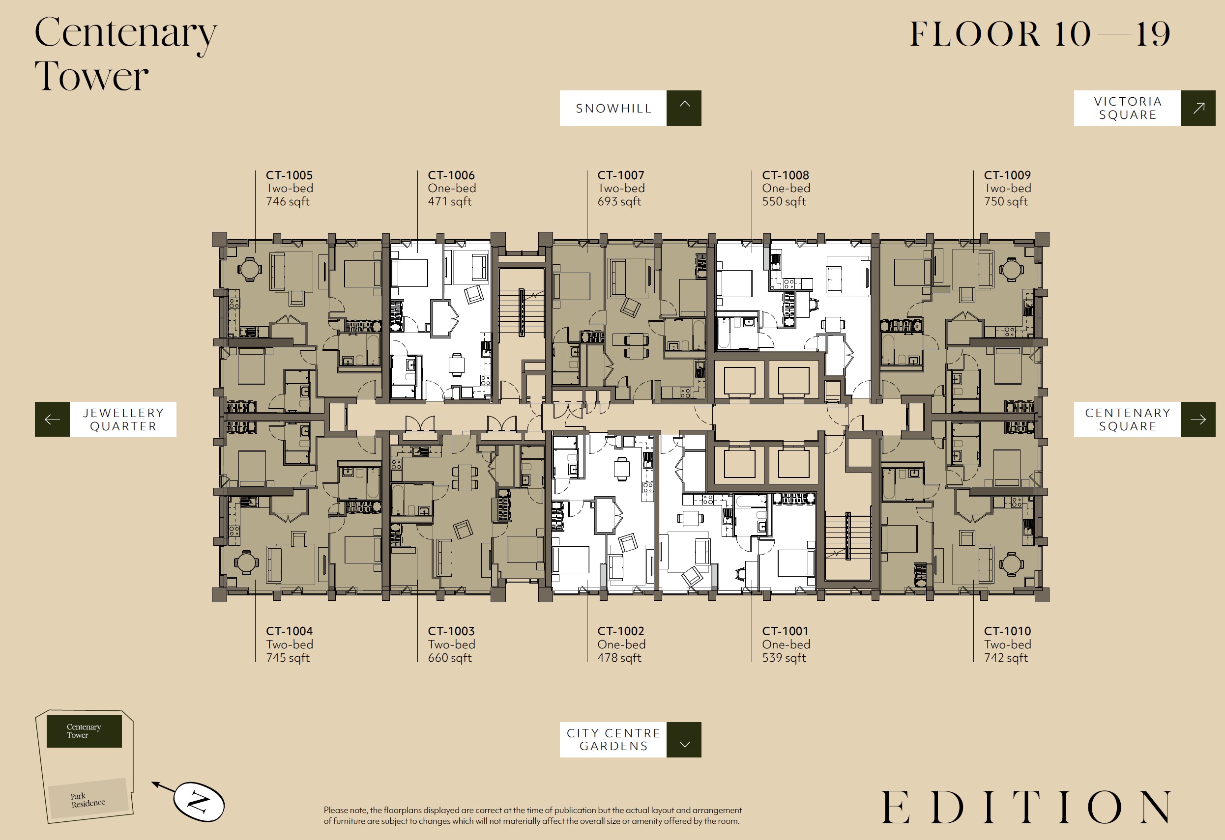 Edition Birmingham Centenary Tower – Floor Plate Level 10 19