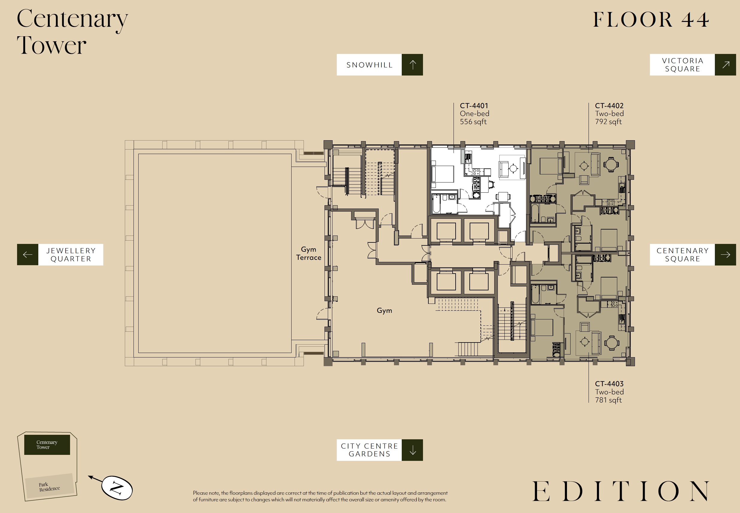 Edition Birmingham Centenary Tower – Floor Plate Level 44