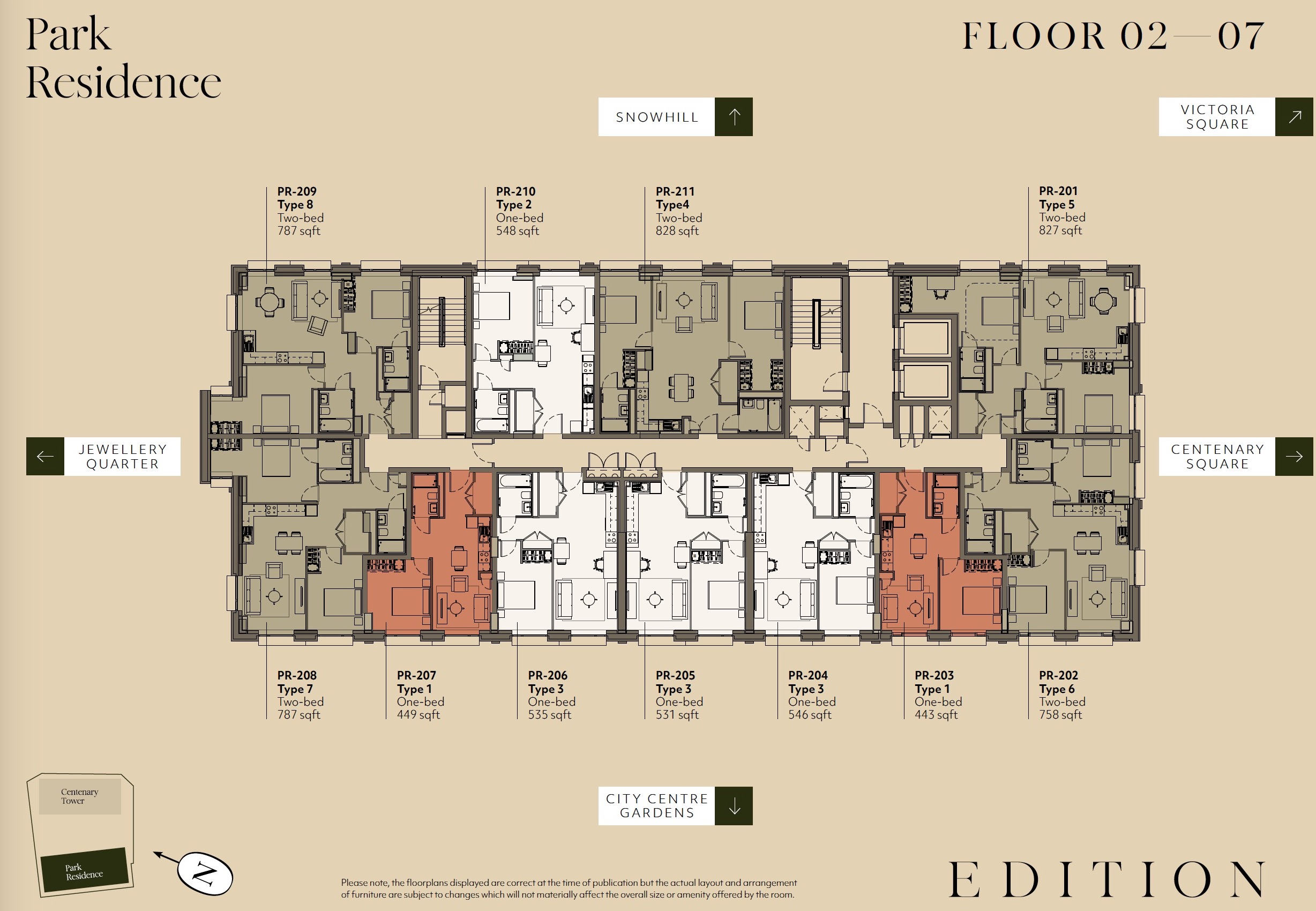 Edition Birmingham Park Residence – Floor Plate Level 02 To 07